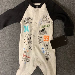 Hurley Footed Onesie